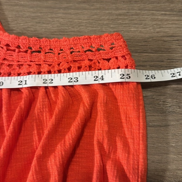 NWT Women's Orange Crochet Top sleeveless lightweight plus size 2X 18/20 - Picture 7 of 7
